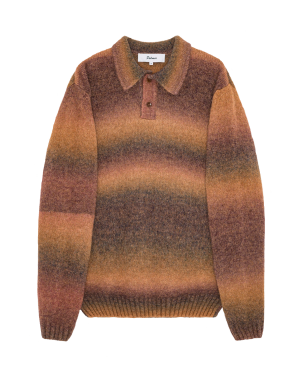 PALMES Alpaca LS Knit Polo - Brown
