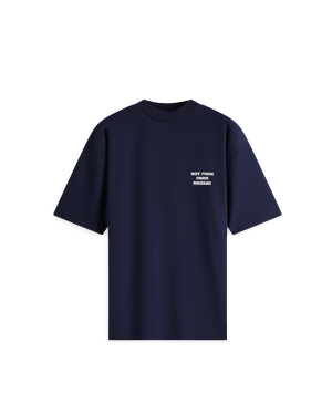 DRÔLE DE MONSIEUR Le T-shirt Slogan - Navy