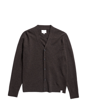 NORSE PROJECTS Standard Lambswool Cardigan - Brown